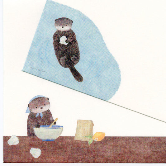 Ressa Panda Books Series - Illustrated Envelopes - A Sea Otter and Shell Madeleines