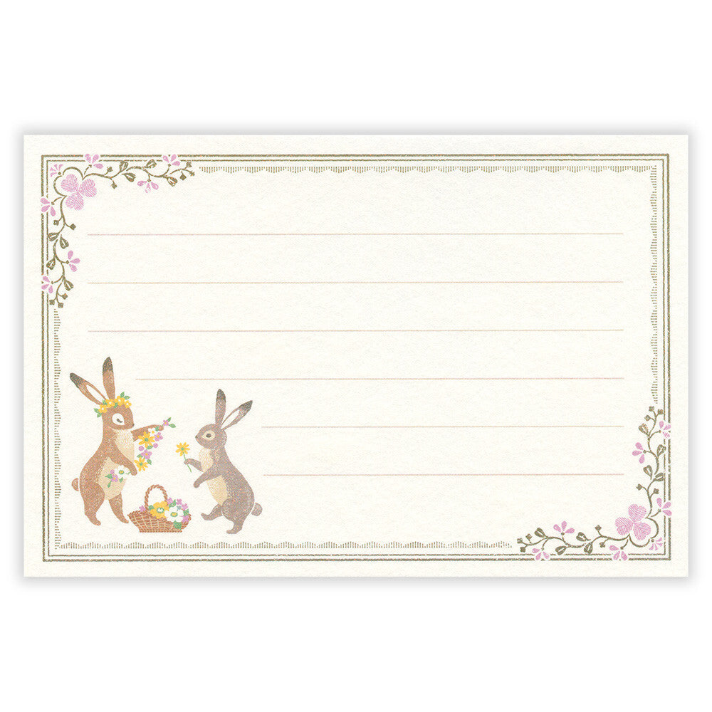 Ressa Panda Books Series - Mini Letter Set - A Rabbit With a Floral Ornament