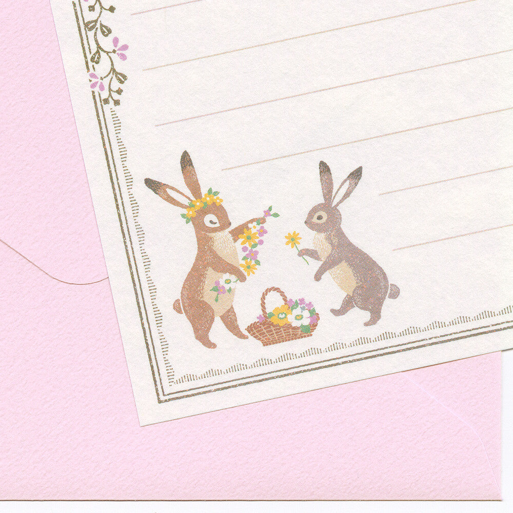 Ressa Panda Books Series - Mini Letter Set - A Rabbit With a Floral Ornament