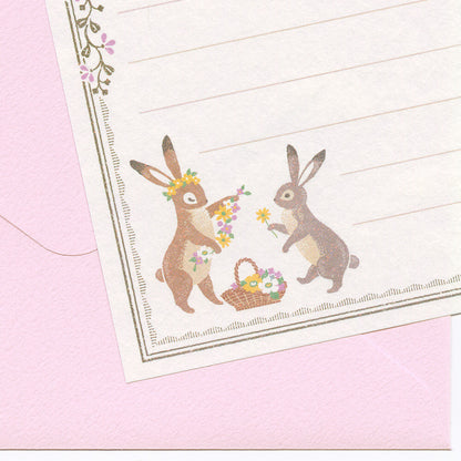 Ressa Panda Books Series - Mini Letter Set - A Rabbit With a Floral Ornament