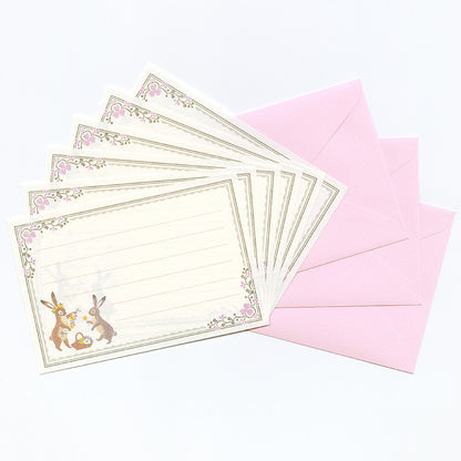 Ressa Panda Books Series - Mini Letter Set - A Rabbit With a Floral Ornament