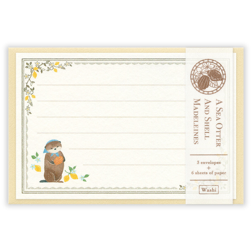 Ressa Panda Books Series - Mini Letter Set - A Sea Otter and Shell Madeleines