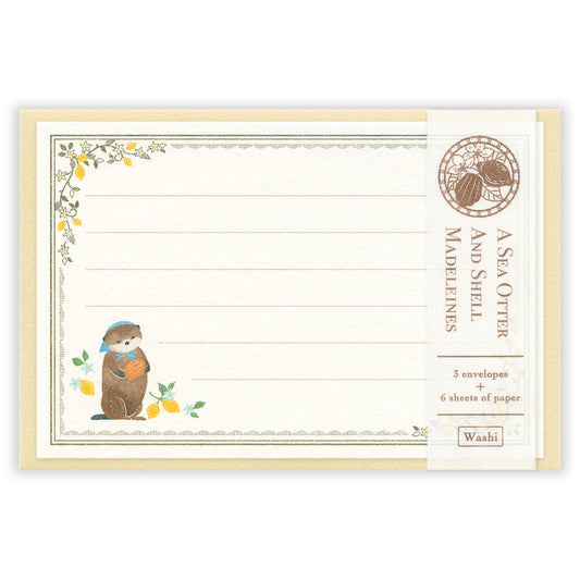 Ressa Panda Books Series - Mini Letter Set - A Sea Otter and Shell Madeleines