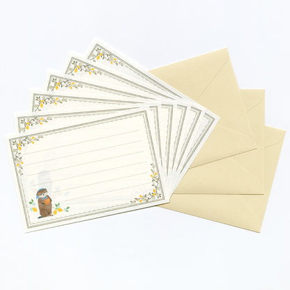 Ressa Panda Books Series - Mini Letter Set - A Sea Otter and Shell Madeleines