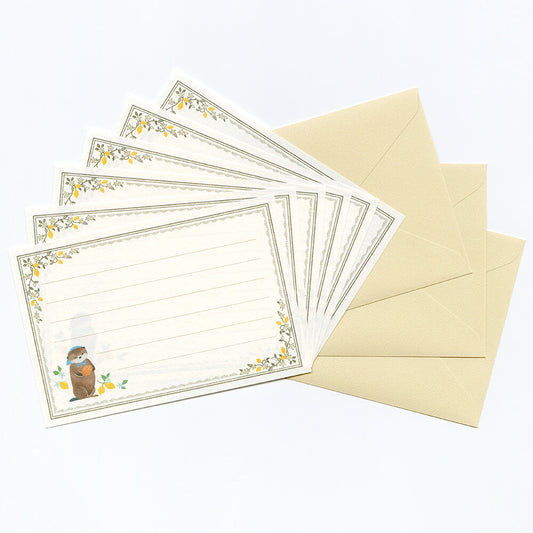 Ressa Panda Books Series - Mini Letter Set - A Sea Otter and Shell Madeleines