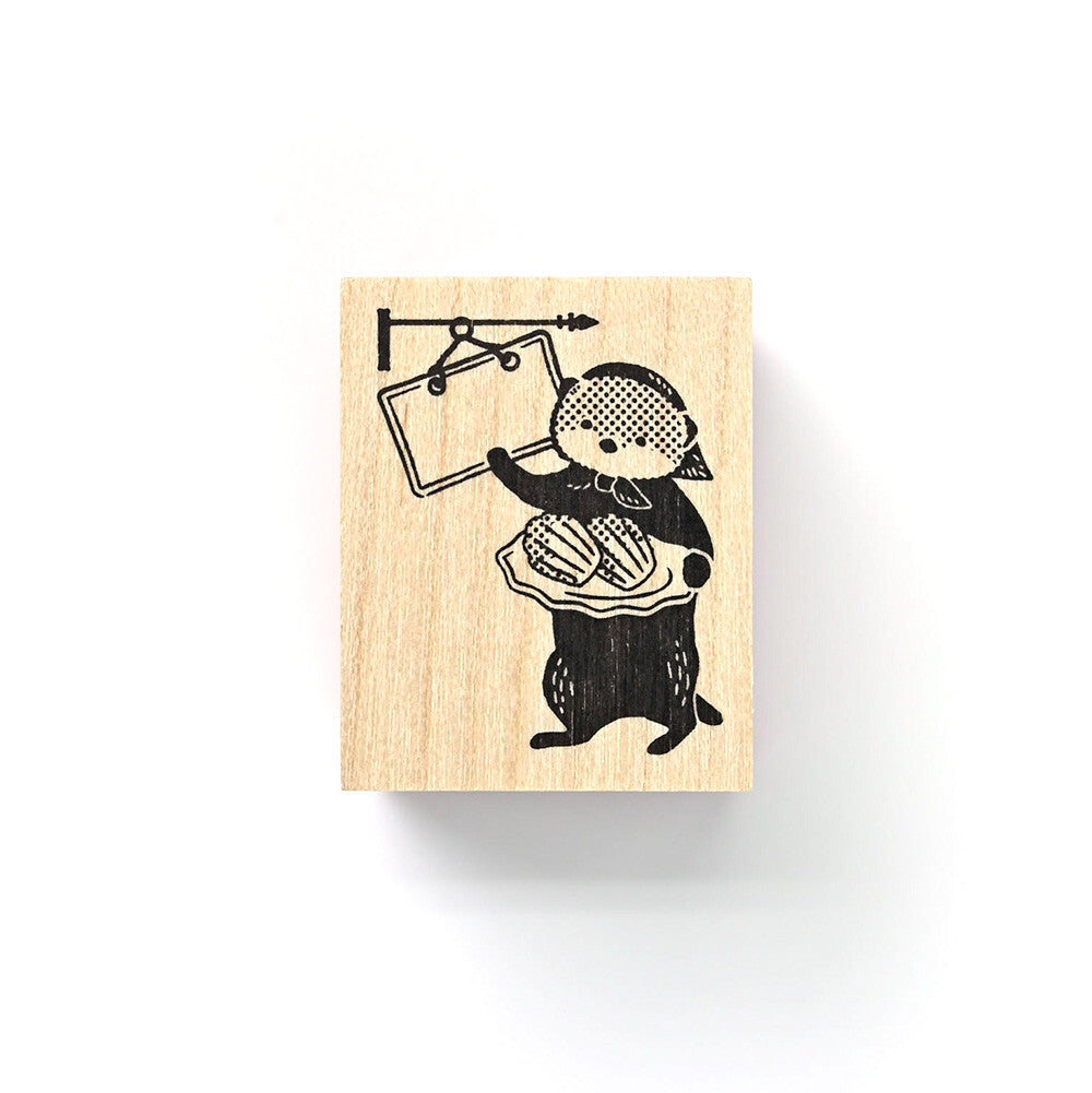 Ressa Panda Books Series - Rubber Stamp - A Sea Otter and Shell Madeleines
