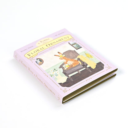 Ressa Panda Books Series - Sticky Note Folio - A Rabbit With a Floral Ornament