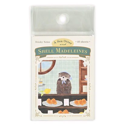 Ressa Panda Books Series - Sticky Note Folio - A Sea Otter and Shell Madeleines