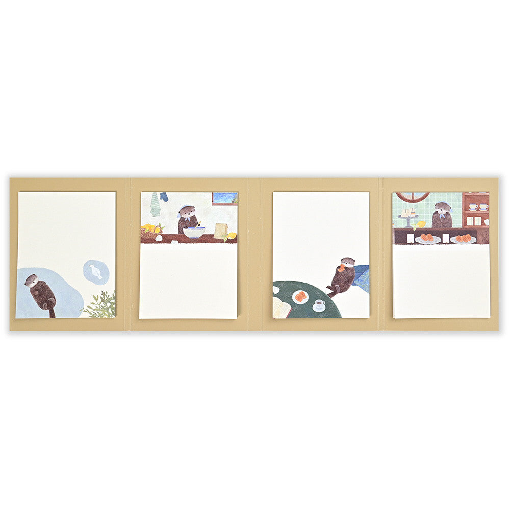 Ressa Panda Books Series - Sticky Note Folio - A Sea Otter and Shell Madeleines