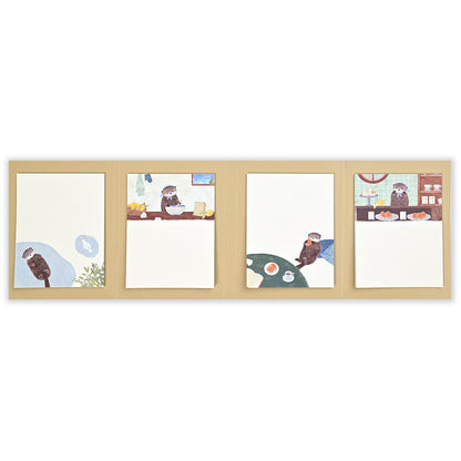 Ressa Panda Books Series - Sticky Note Folio - A Sea Otter and Shell Madeleines