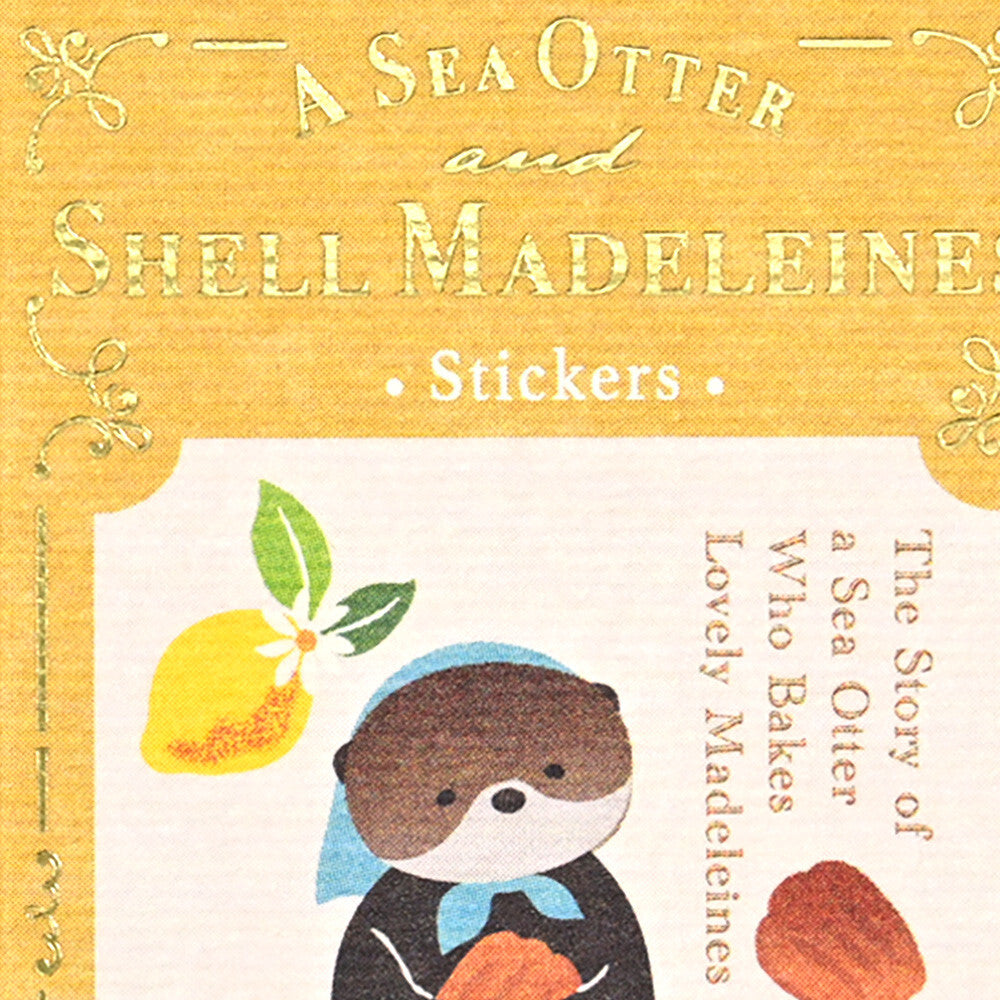 Ressa Panda Books Series - Flake Stickers - A Sea Otter and Shell Madeleines