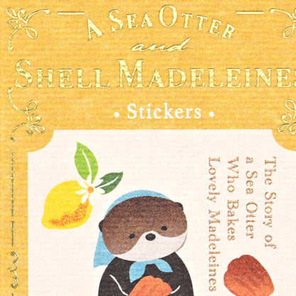 Ressa Panda Books Series - Flake Stickers - A Sea Otter and Shell Madeleines