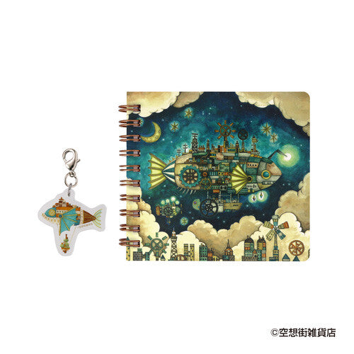 Komamono Lab x Fantasy Town General Store - Mini Notebook with Charm