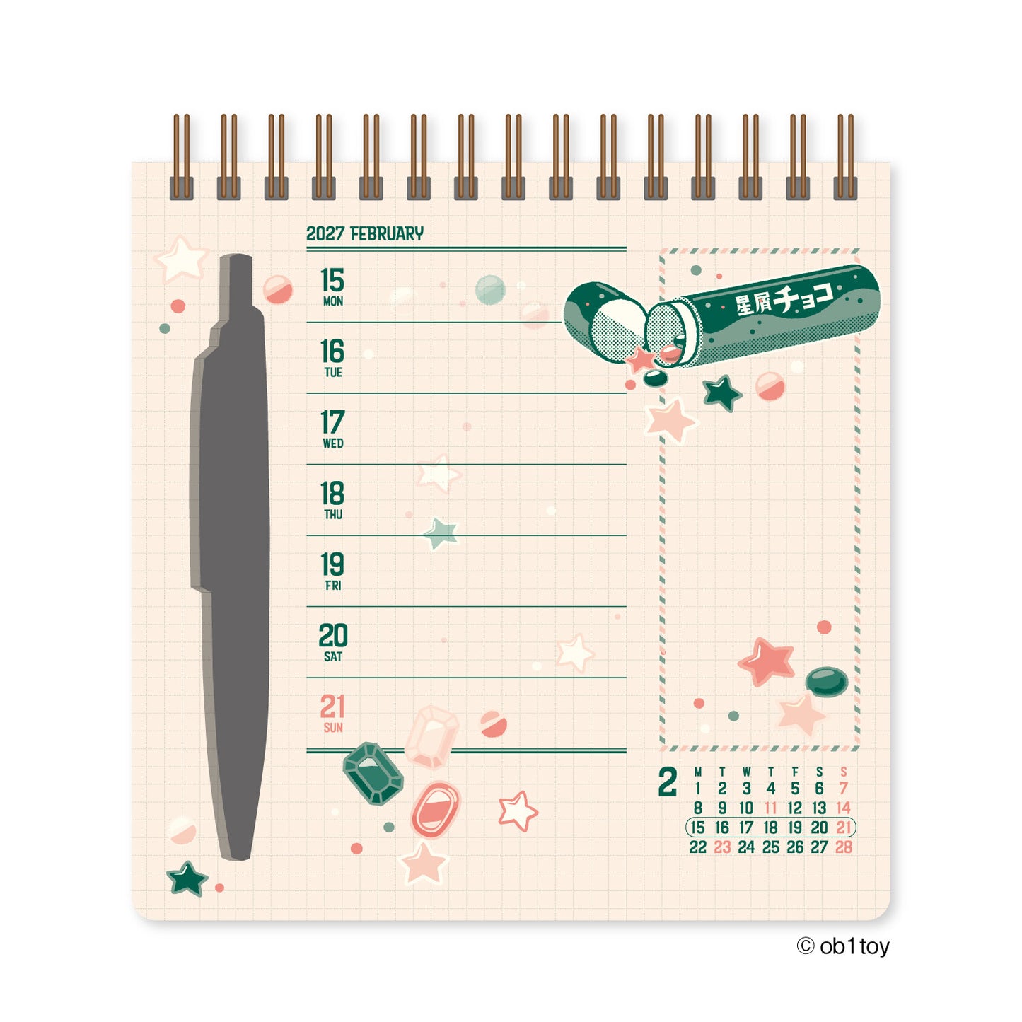 OB1TOY x Shinnippon Calendar - 2027 Scribble Notebook Calendar