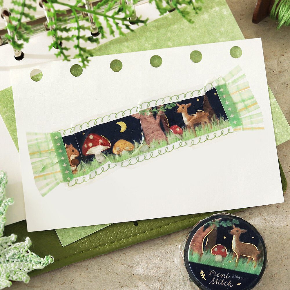 BGM - 20mm Washi Tape - Pieni Stitch - Little Forest