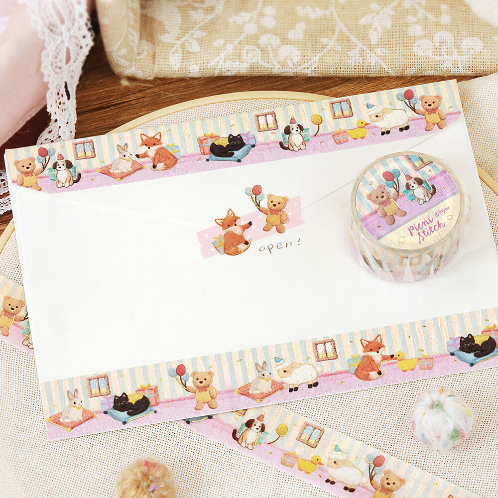BGM - 20mm Washi Tape - Pieni stitch - Little Party
