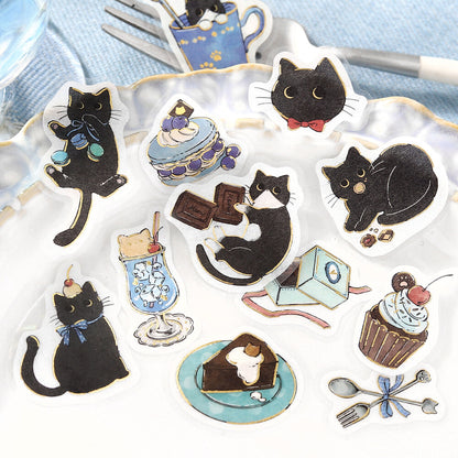 BGM - Flake Stickers - Welcome, Meow! - Kuroneko Cafe (Black Cat Cafe)