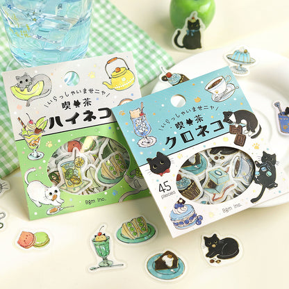 BGM - Flake Stickers - Welcome, Meow! - Kuroneko Cafe (Black Cat Cafe)