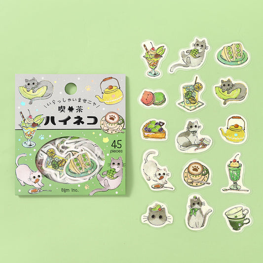 BGM - Flake Stickers - Welcome, Meow! - Cafe High Neko (Cat Cafe)