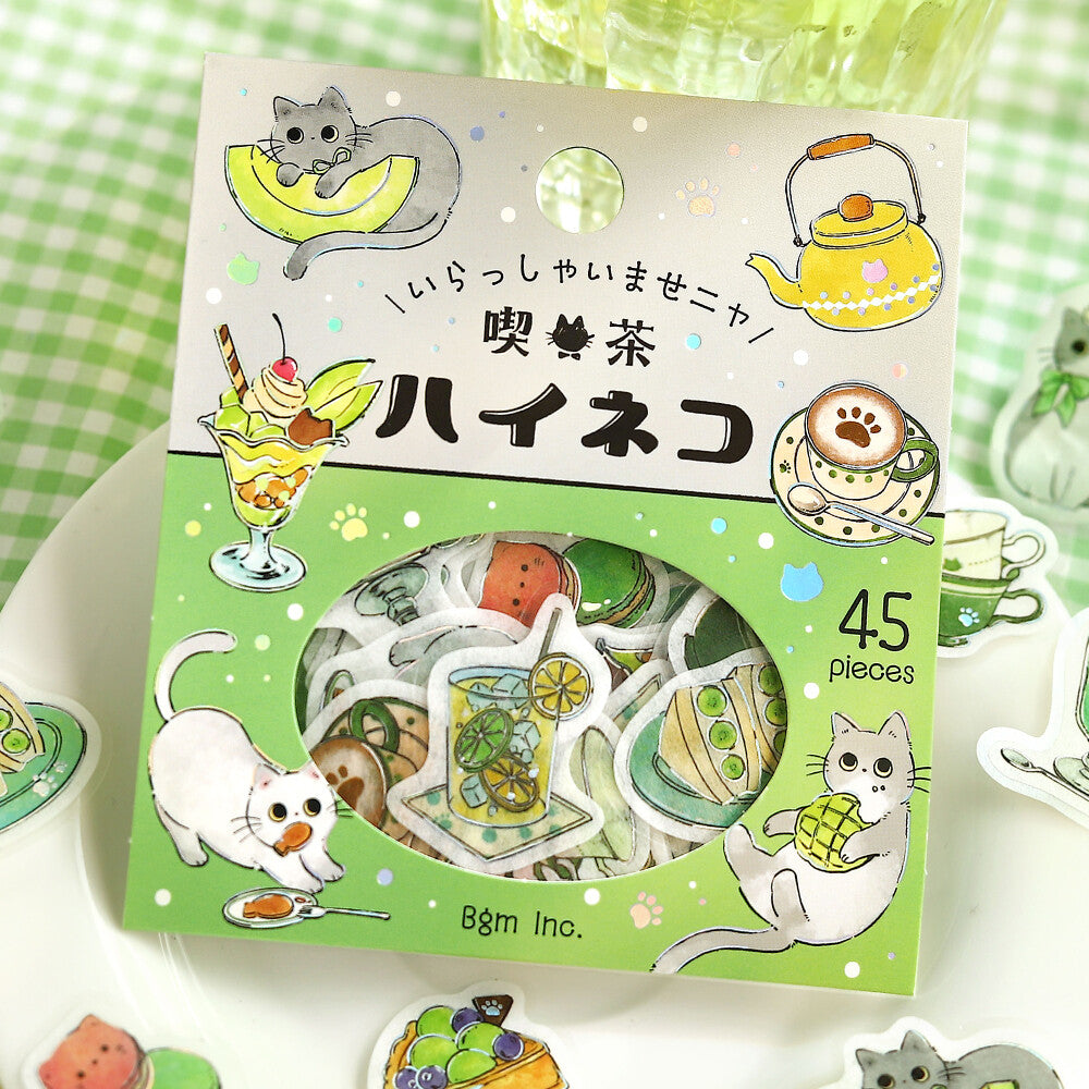 BGM - Flake Stickers - Welcome, Meow! - Cafe High Neko (Cat Cafe)