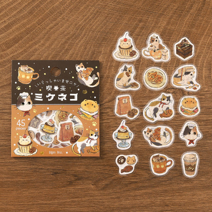 BGM - Flake Stickers - Welcome, Meow! - Cafe Mikeneko (Calico Cat Cafe)