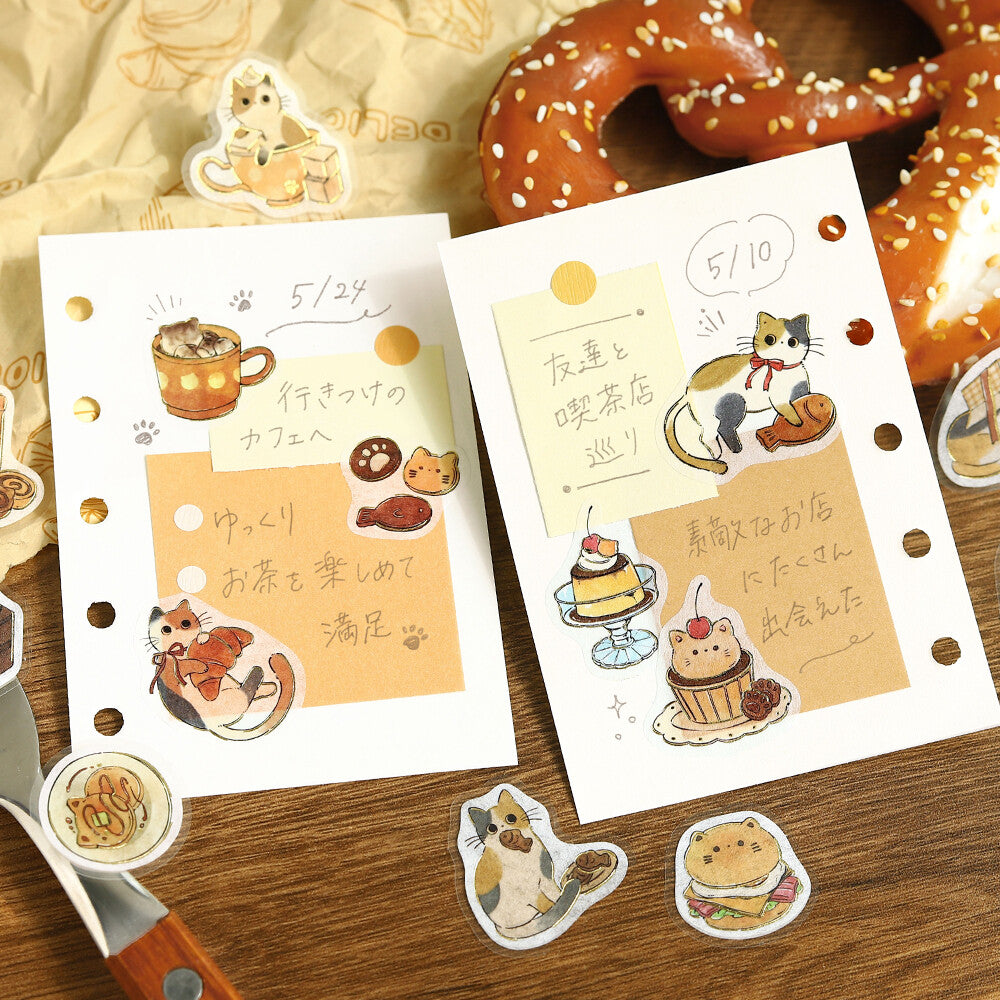 BGM - Flake Stickers - Welcome, Meow! - Cafe Mikeneko (Calico Cat Cafe)