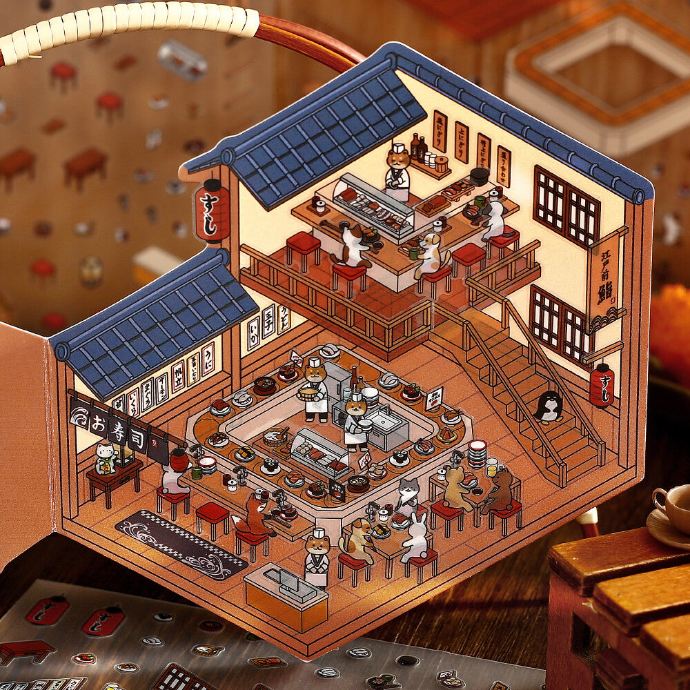 BGM - Stickers - Diorama 2.5D Stickers Vol. 3 - Sushi Restaurant