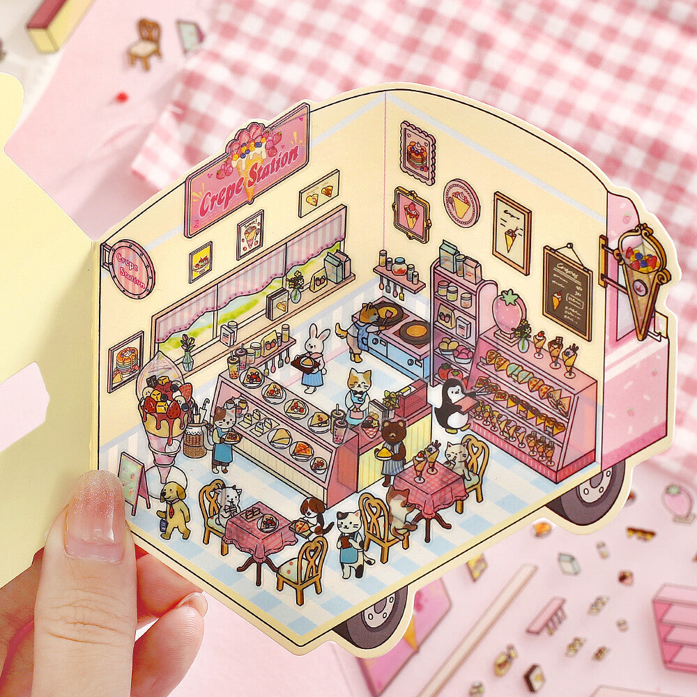 BGM - Stickers - Diorama 2.5D Stickers Vol. 3 - Crepe Shop