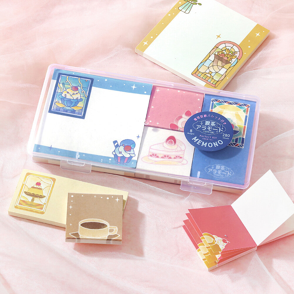 BGM - Memono Memo Pad Set - Cafe A La Mode Stained Glass