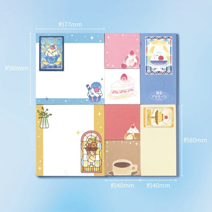 BGM - Memono Memo Pad Set - Cafe A La Mode Stained Glass