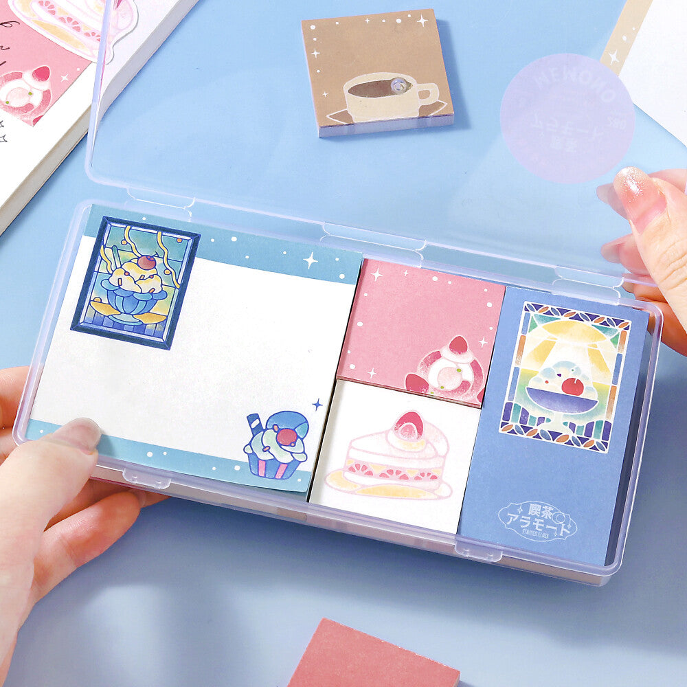 BGM - Memono Memo Pad Set - Cafe A La Mode Stained Glass