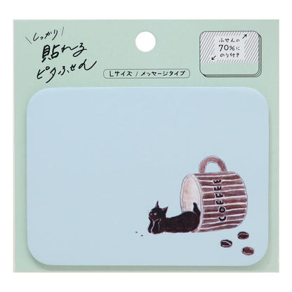 Memo-Style Sticky Notes L - Tocorocomugi - Spilled Coffee Kitty