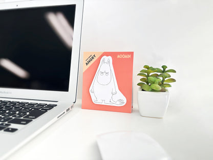 World Craft x Moomin - Moomin Face Sticky Notes - Happy