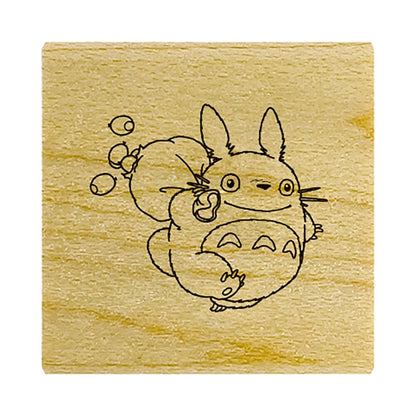 Beverly x Studio Ghibli - Drawstring Bag and Rubber Stamp - My Neighbor Totoro - Medium Totoro and Acorns