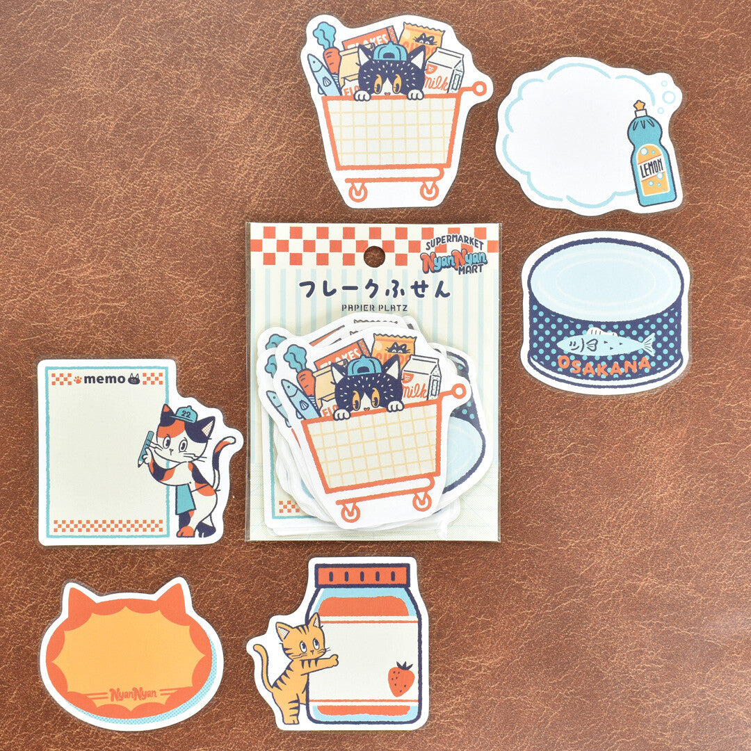 OB1TOY x Papier Platz - Supermarket Series NyanNyan Mart - Flake Sticky Notes - Sunday