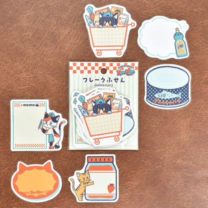 OB1TOY x Papier Platz - Supermarket Series NyanNyan Mart - Flake Sticky Notes - Sunday