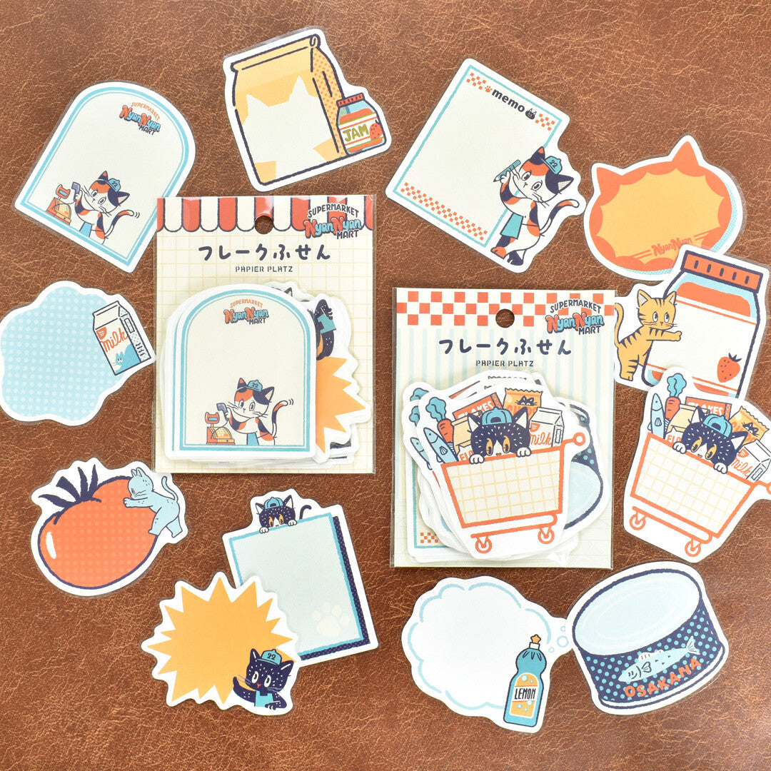 OB1TOY x Papier Platz - Supermarket Series NyanNyan Mart - Flake Sticky Notes - Sunday