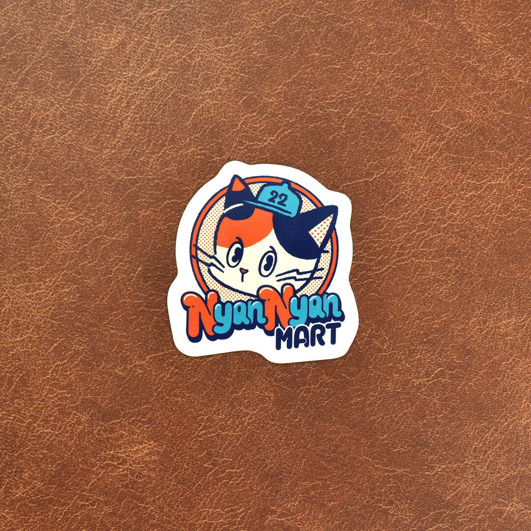 OB1TOY x Papier Platz - Supermarket Series NyanNyan Mart - Die-Cut Sticker - NyanNyan Mart Logo