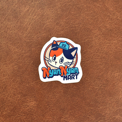OB1TOY x Papier Platz - Supermarket Series NyanNyan Mart - Die-Cut Sticker - NyanNyan Mart Logo