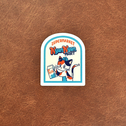 OB1TOY x Papier Platz - Supermarket Series NyanNyan Mart - Die-Cut Sticker - At Work