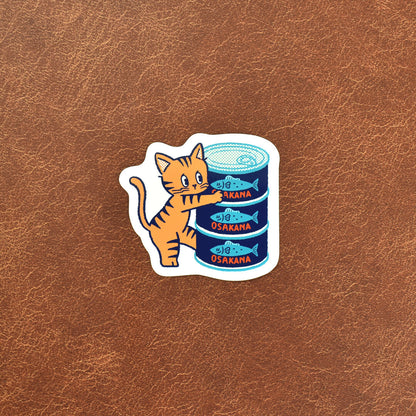 OB1TOY x Papier Platz - Supermarket Series NyanNyan Mart - Die-Cut Sticker - Canned Fish