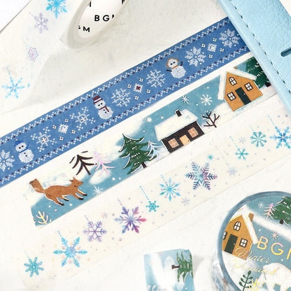 BGM - Winter Limited 15mm Washi Tape - Colorful Snowflakes