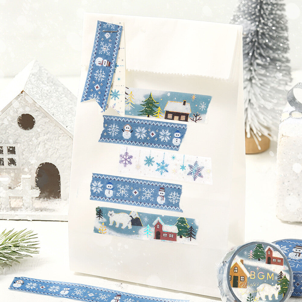 BGM - Winter Limited 15mm Washi Tape - Colorful Snowflakes