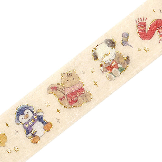 BGM - Winter Limited 15mm Washi Tape - Animal Winter Preparations