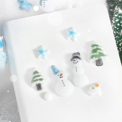 BGM - Christmas Limited Kyururun Stickers - Cute and Fluffy Snowmen