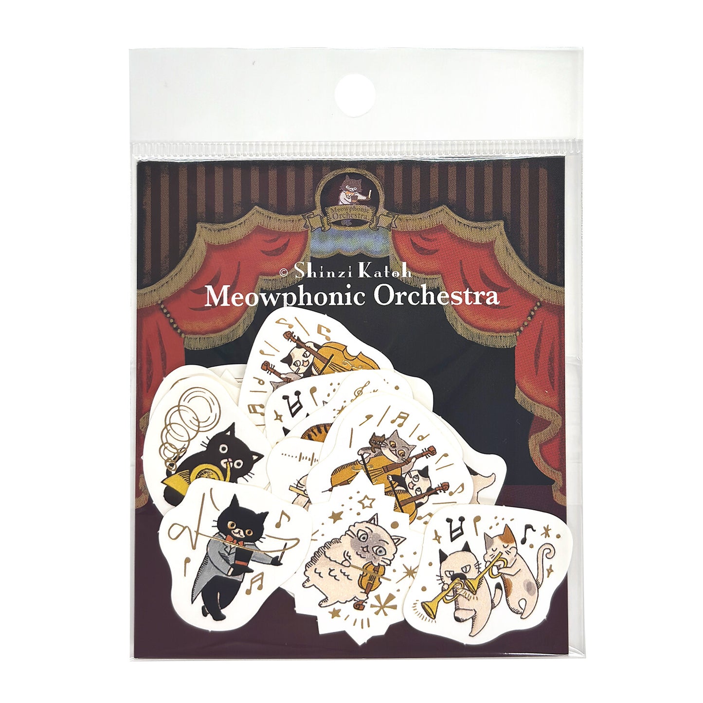 SEAL-DO Shinzi Katoh - Foil-Stamped Flake Stickers - Meowphonic Orchestra