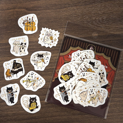 SEAL-DO Shinzi Katoh - Foil-Stamped Flake Stickers - Meowphonic Orchestra