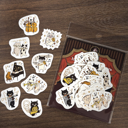 SEAL-DO Shinzi Katoh - Foil-Stamped Flake Stickers - Meowphonic Orchestra