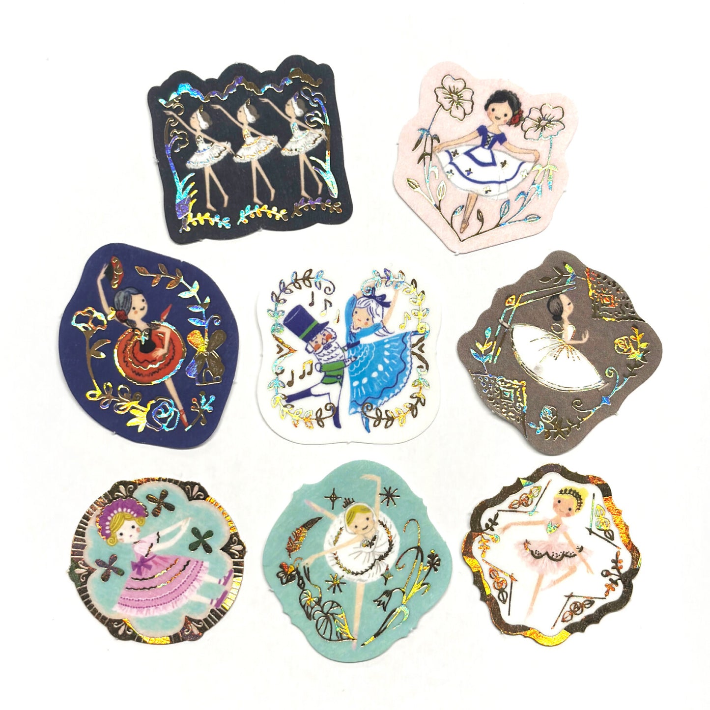 SEAL-DO Shinzi Katoh - Foil-Stamped Flake Stickers - Ballet Theater