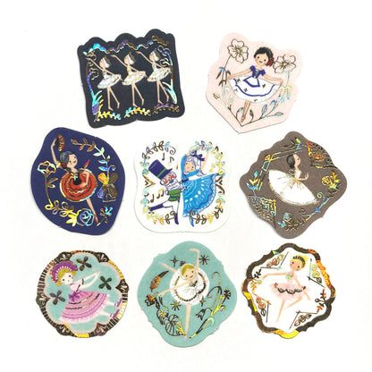SEAL-DO Shinzi Katoh - Foil-Stamped Flake Stickers - Ballet Theater